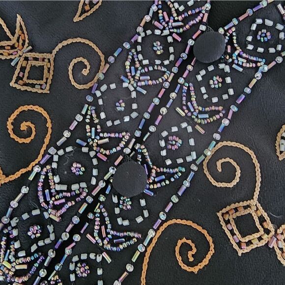 Tan CHHO made in India sequins skirt and cardigan set - Picture 7 of 16